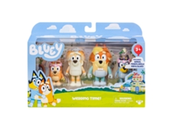 Pack Bluey 4 figuras del día de la boda famosa