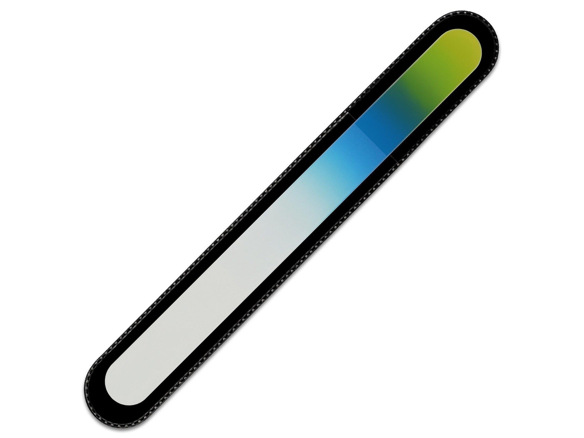 Lima de uñas de cristal arcoíris grande R-b9 - Azul y amarillo