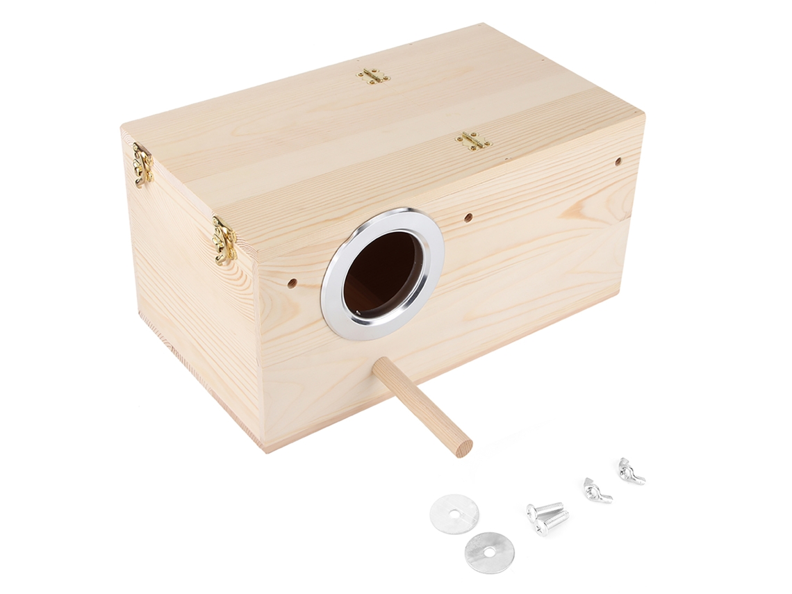 Nido De Madera Resistente Para Pájaros, Caja De Cría Para Cacatúas, Decoración