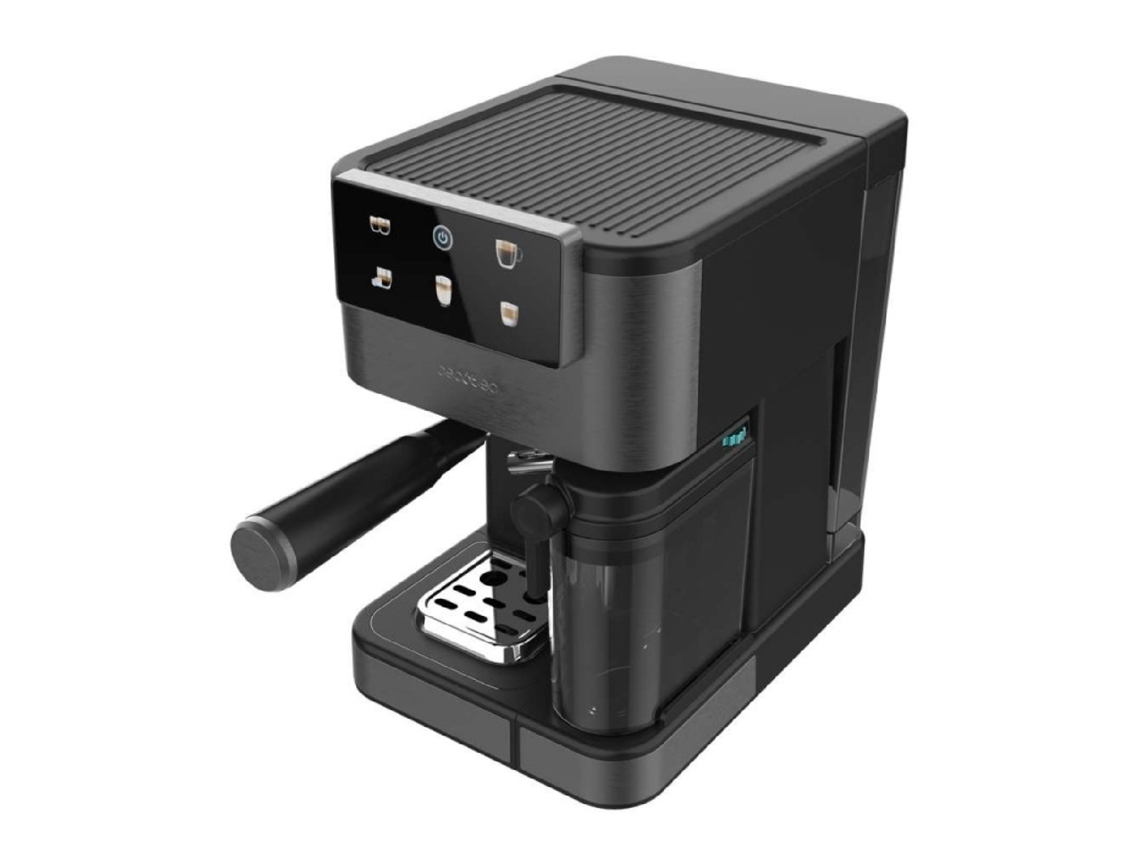 Cecotec Cafetera Express Semiautomática Power Espresso Coldbrew Latte Oscuro. 1350w, 20 Bares, Frío, Templado O Caliente