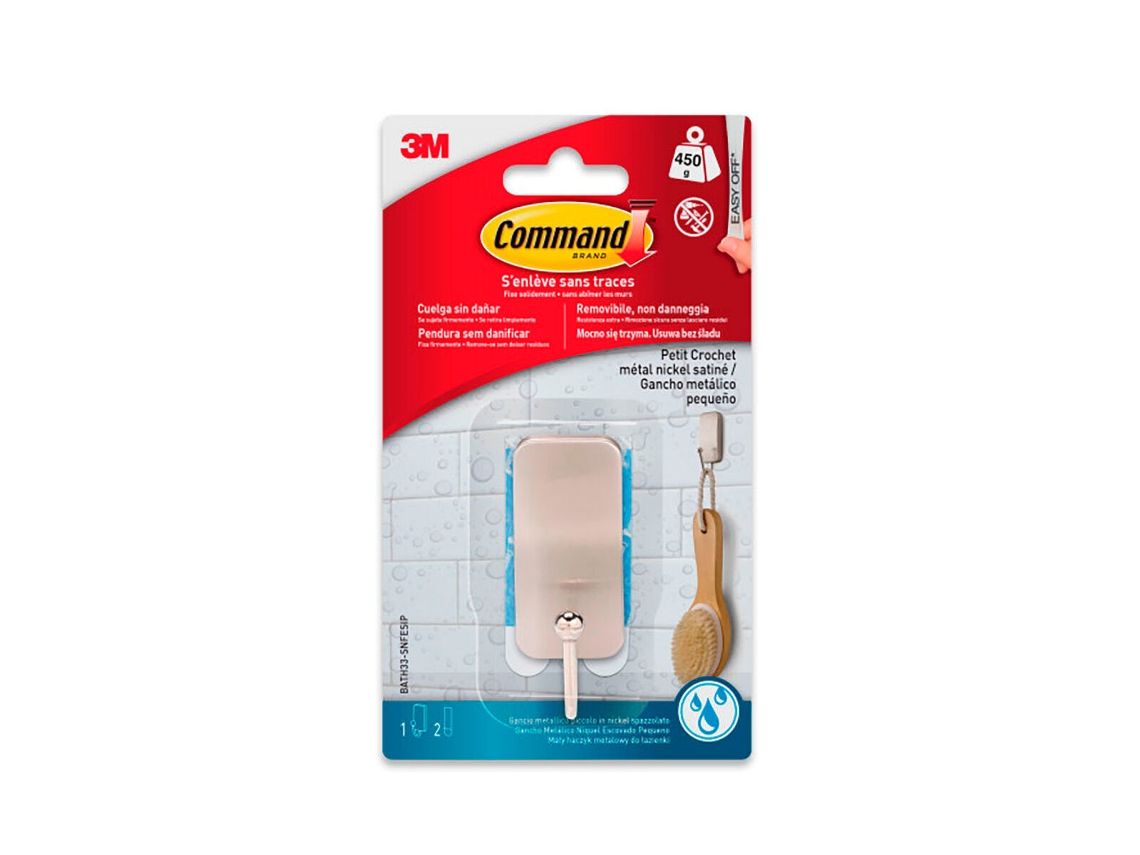 Toallero colgante 3m 25x66x25mm Níquel Plateado (1 Unidad)