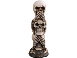 Estatua De Calavera: No Oye, No Ve, Habla - Escultura Decorativa De Esqueleto