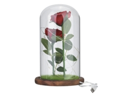 Flor eterna de cristal con LED, regalo de cumpleaños y decoración para el hogar.