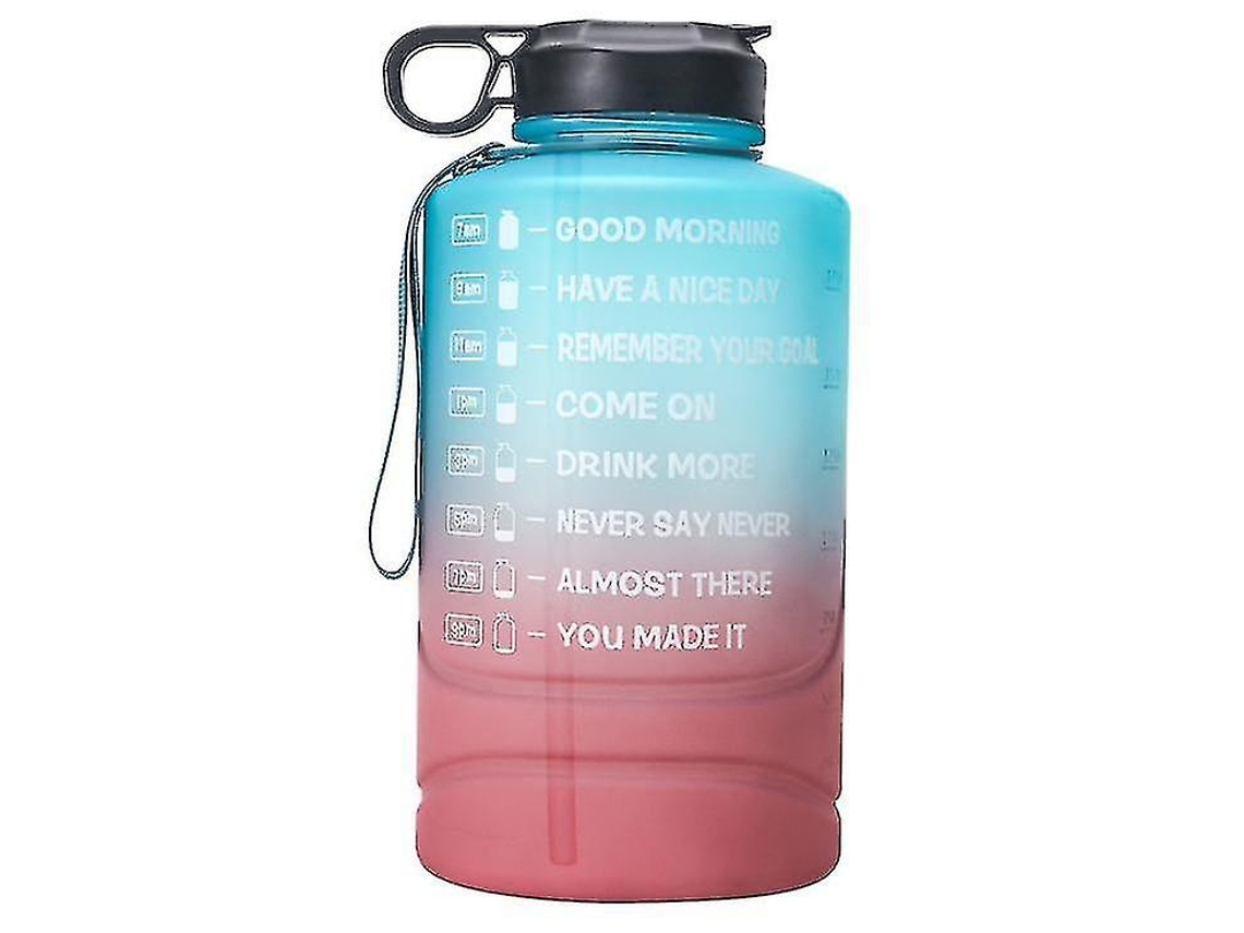 Botella De Agua Motivacional De 2,2 L, Boca Ancha, Botella Deportiva Portátil Con Gradiente Rosewell