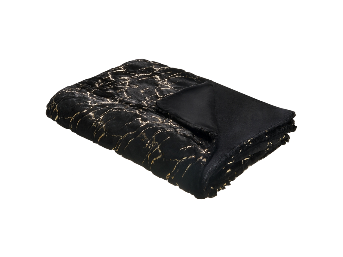 Manta BELIANI Godavari (Negro - 130x180 cm - Poliéster)