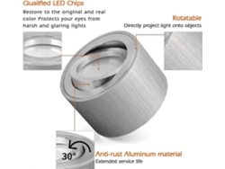 Omni-conjunto De 2 Focos Led Proyección Ajustable 5w Superficie Techo Redondo Blanco 80x50mm 400lm 230v