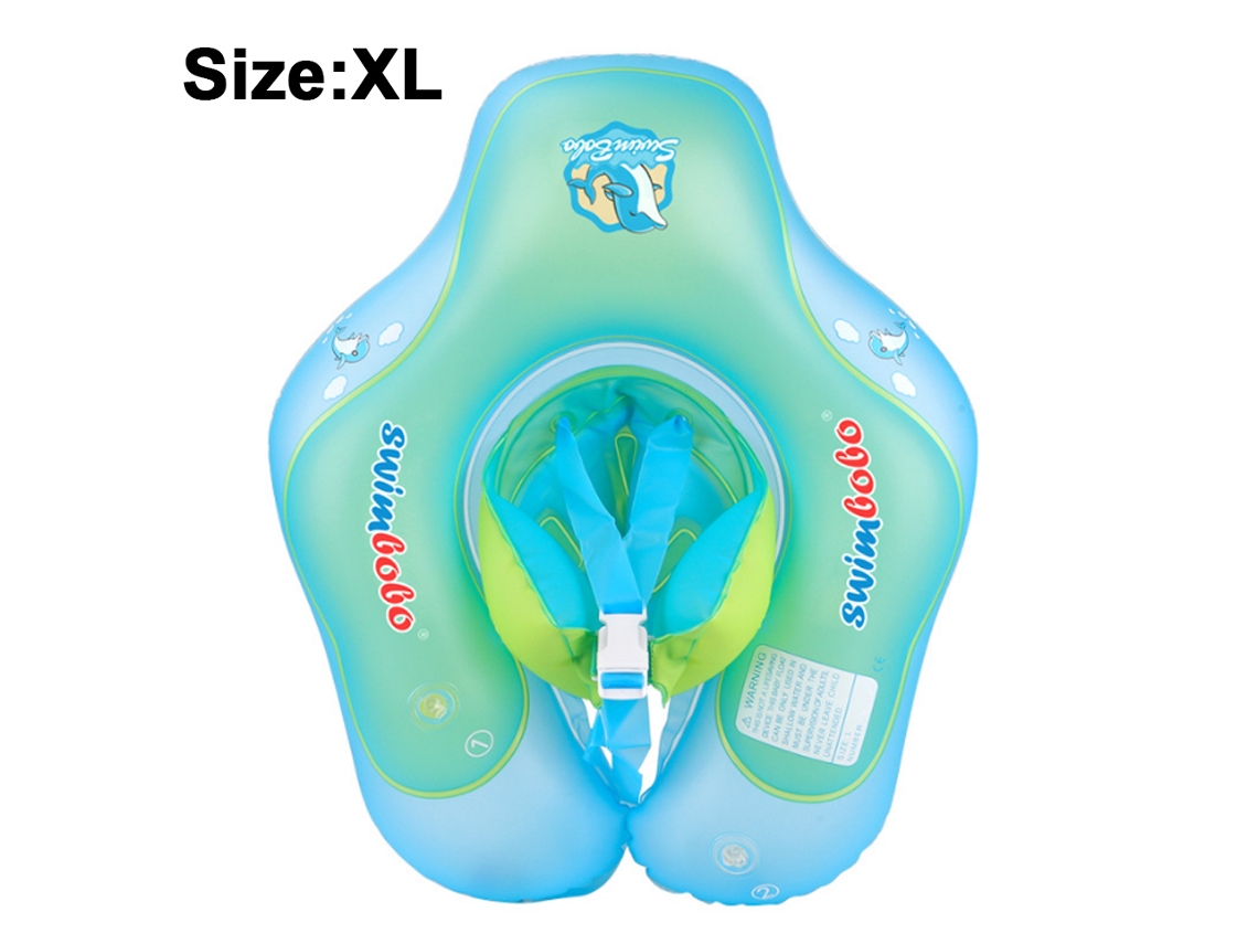 Anillo de natación para bebé antideslizante y antivuelco, círculo para axilas con asiento para mayor seguridad en el agua.