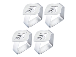 4 Pinzas Ajustables De Acero Inoxidable Para Manteles, Ideales Para El Hogar, Picnics, Fiestas Y Bodas.