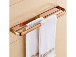 Juego de accesorios de baño Jortmrd de latón dorado rosa cuadrado con toallero