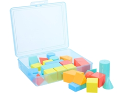 1 Set de Juguetes Geométricos, Kit de Geometría, Juegos de Emparejamiento, Formas Geométricas, Bloques CHABERLU