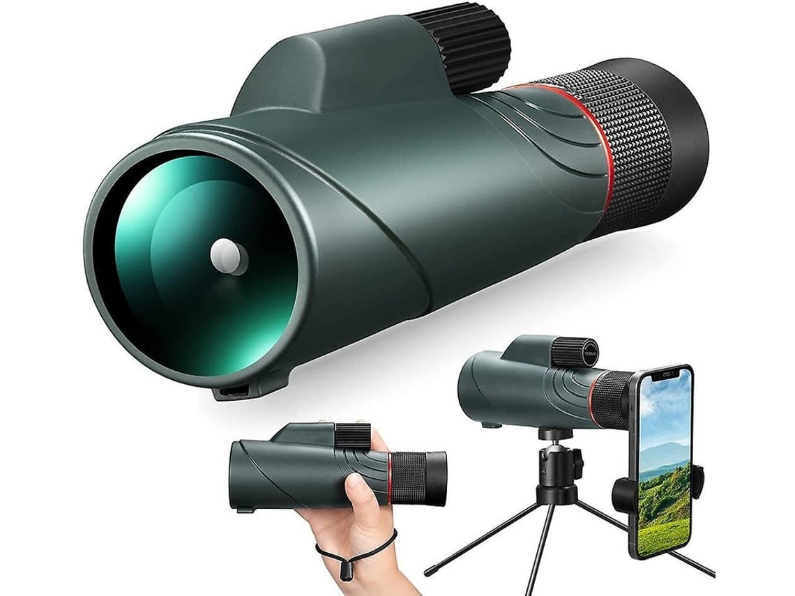 10 20x50 Hd Poderoso Telescópio Monocular À Prova D Água Monocular Starscope Zoom Bak4 Prisma E Revestimento Verde Fmc Tripé De Metal E Saisiyiky