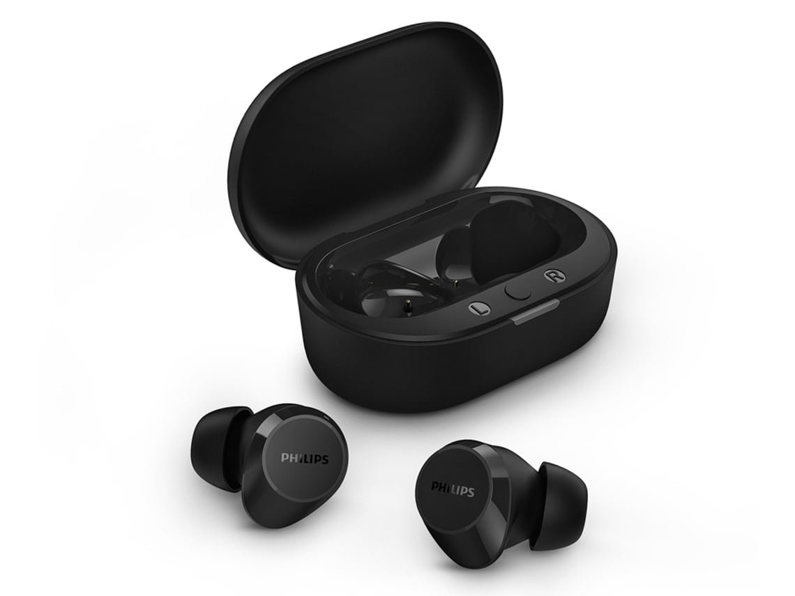 Auriculares Bluetooth True Wireless PHILIPS TAT1209BK (In Ear - Micrófono - Noise Cancelling - Negro)