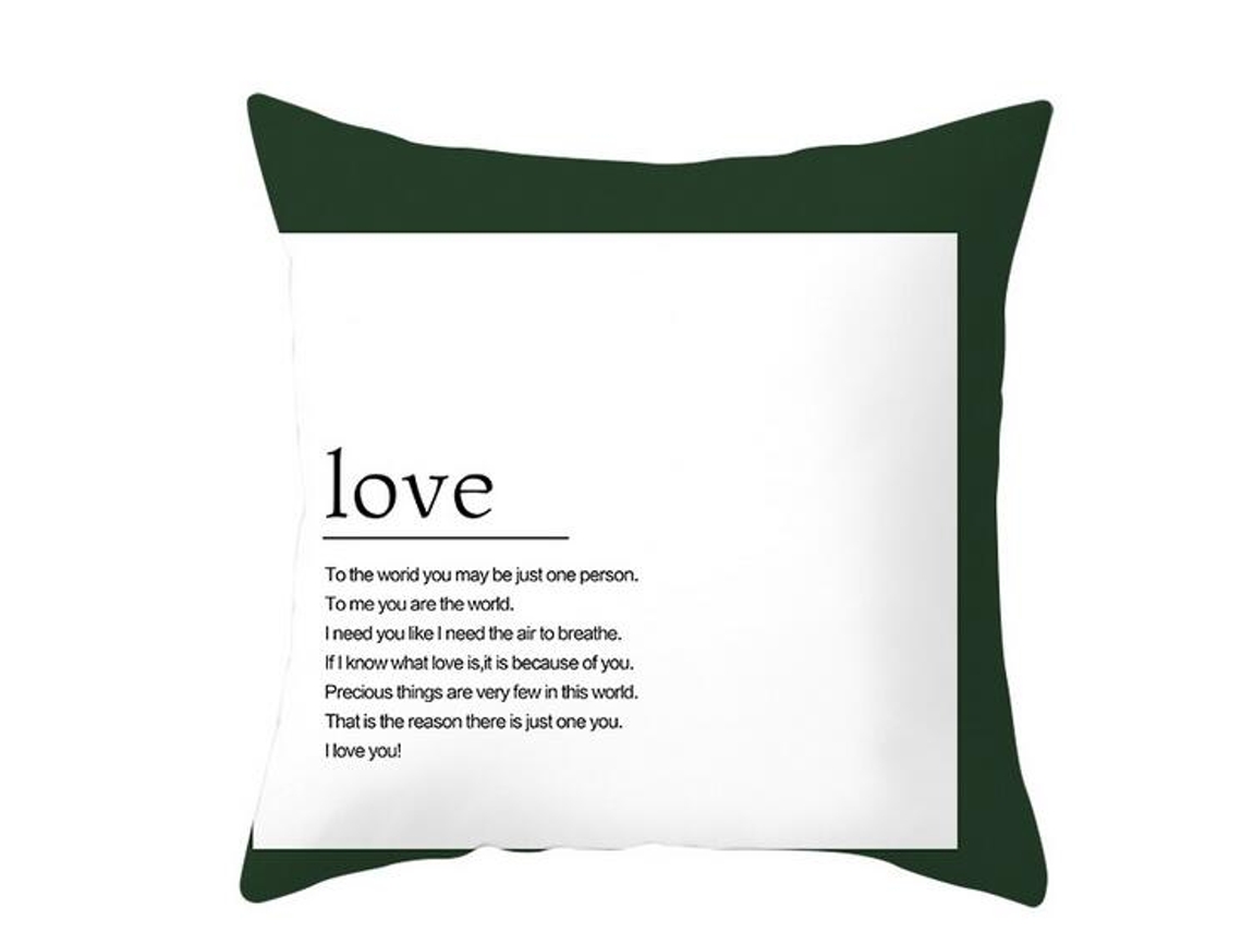 Serie Geometría Funda Decorativa de Almohada Verde
