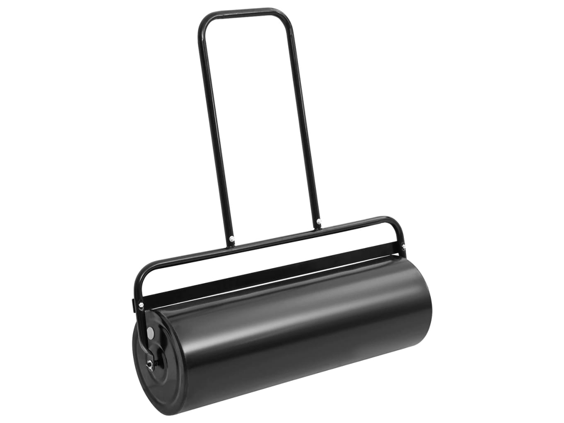Rodillo para césped de jardín con mango, 63 L, hierro y acero negro, DKD HOME DECOR