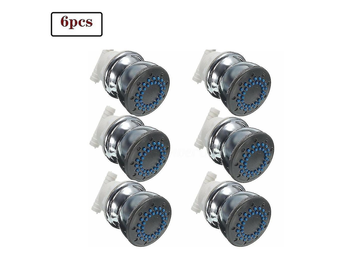 6 Piezas Jet De Ducha Lateral De Masaje Ultraplano Material Abs Con Funciones Lluvia Y Ajustable