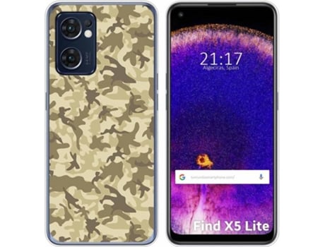 Carcasa Oppo Find X5 Lite 5G TUMUNDOSMARTPHONE Dibujos Sand Camuflaje Multicolor