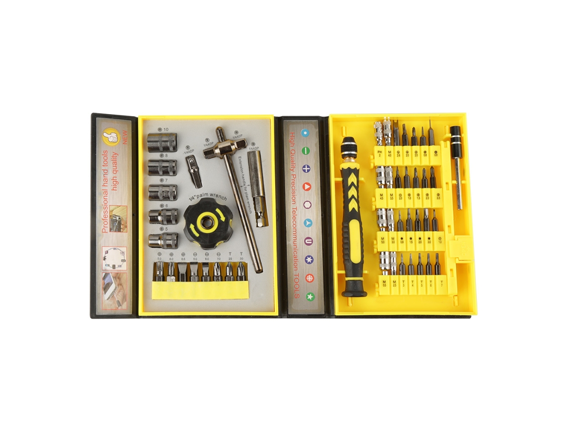 Kit De Destornilladores Multifuncionales 47 En 1 Con Puntas De Precisión Para Reparaciones Electrónicas.