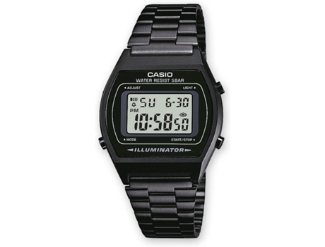 Reloj Digital CASIO Vintage Hombre (Acero y Resina - Negro)