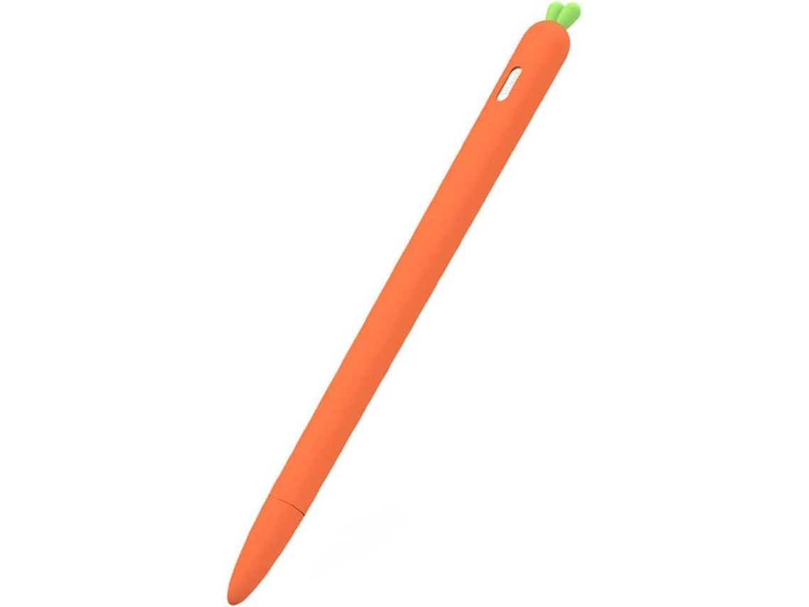 Estuche Para Bolígrafos Pencil 2 Con Diseño De Zanahoria - Funda Protectora De Silicona Naranja Anticaídas