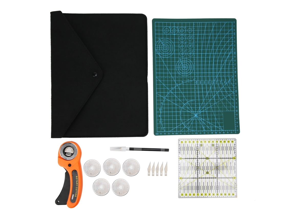 Kit De Cortador Rotativo Para Couro, Ferramentas De Gravura E Corte Com Régua E Trabalho Em Peças