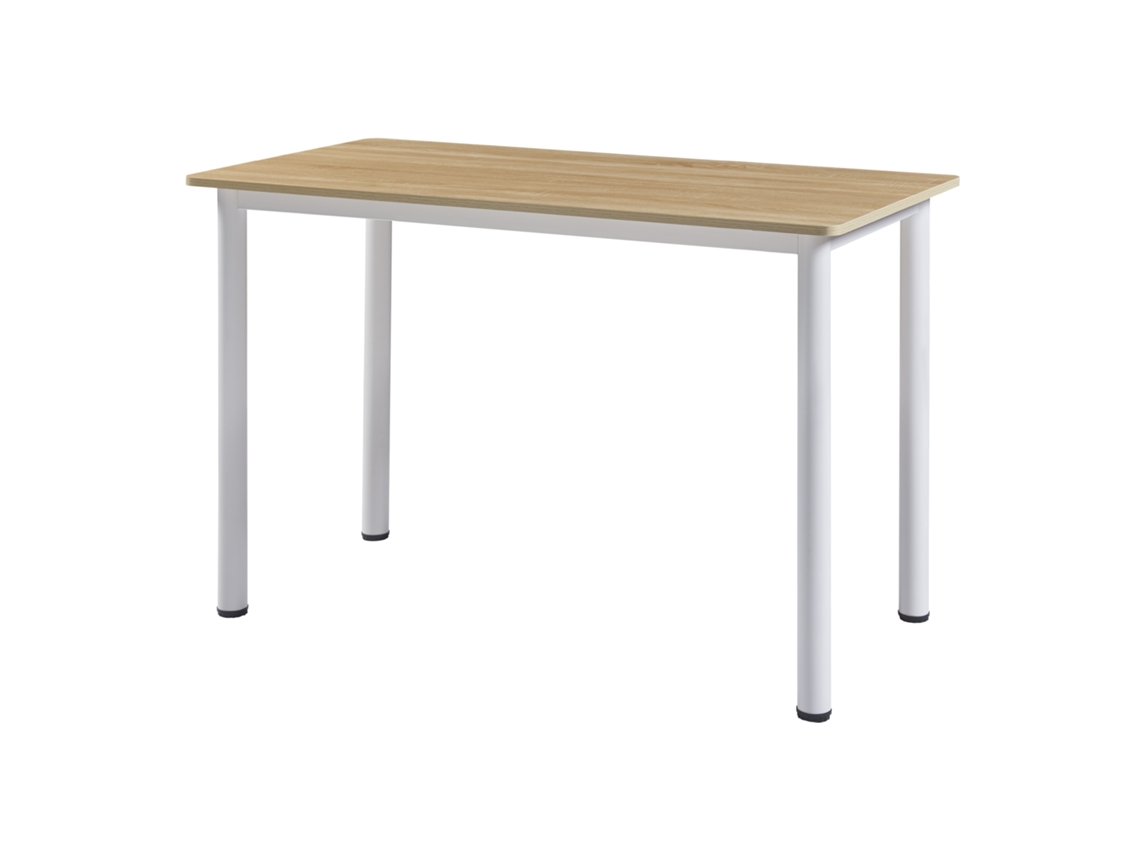 Mesa de comedor Tammela versátil para 4 personas de acero y MDF 120 x 60 x 75 cm - Efecto roble [EN.CASA]