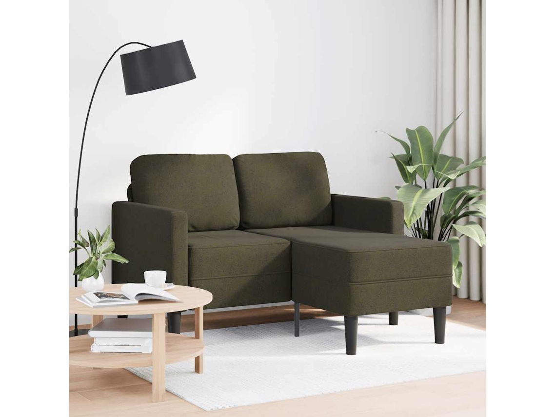 Sofá de 2 plazas - Sofá para salón - Sofá de relax con chaise longue en forma de L de 125 cm, piel sintética HARLANV1
