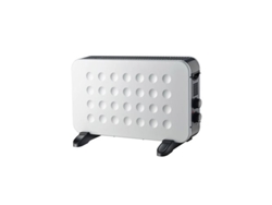 Convector 2000w Blanco Negro 2 Potencias Termostato Regulable Protección Contra Calentamiento Turbo 38x61x22cm Hogar
