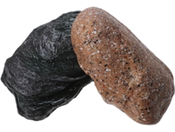 Juego de 2 llaveros de exterior con efecto piedra sintética, 11x6x4 cm SFUSHOS