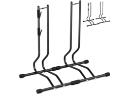 Soporte de suelo para bicicletas, capacidad para 1-3 bicicletas, acero de alto carbono duradero, paquete de 2