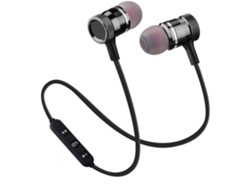 Auriculares Bluetooth Goeik Magnéticos (In Ear - Micrófono - Negro)
