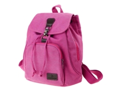 Mochila de lona elegante para mujer, moderna mochila de viaje para la escuela con amplio espacio de almacenamiento, roja.