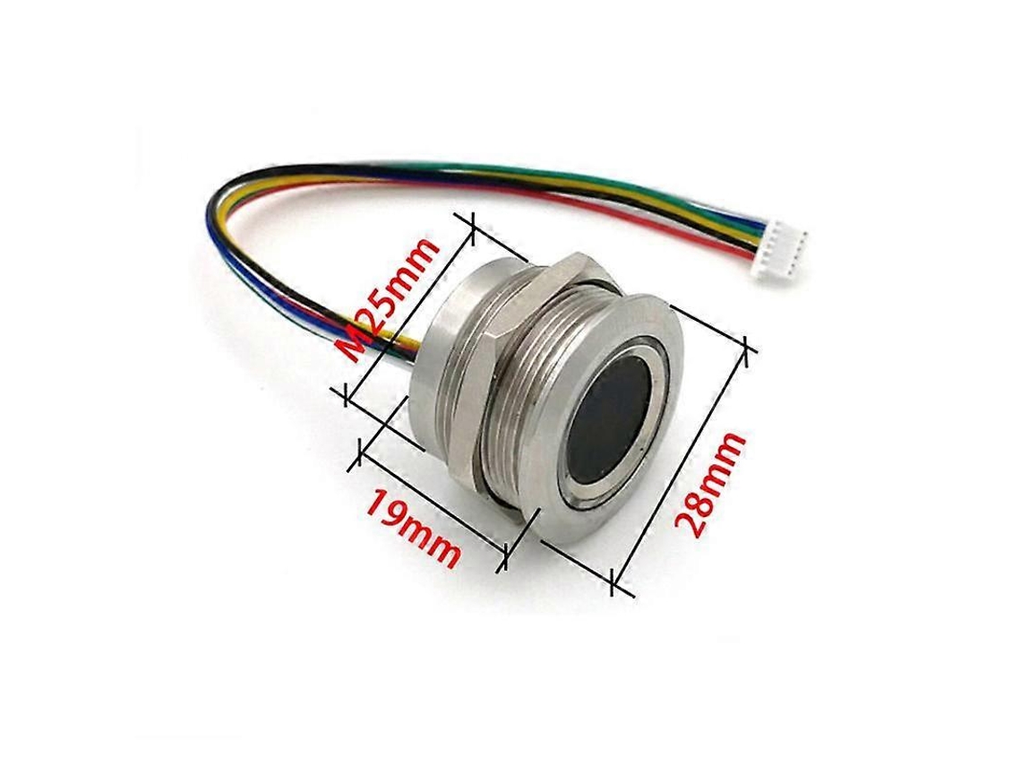 Módulo de huella dactilar capacitivo R503 LED RGB con anillo circular de control DC3.3V MX1.0 de 6 pines