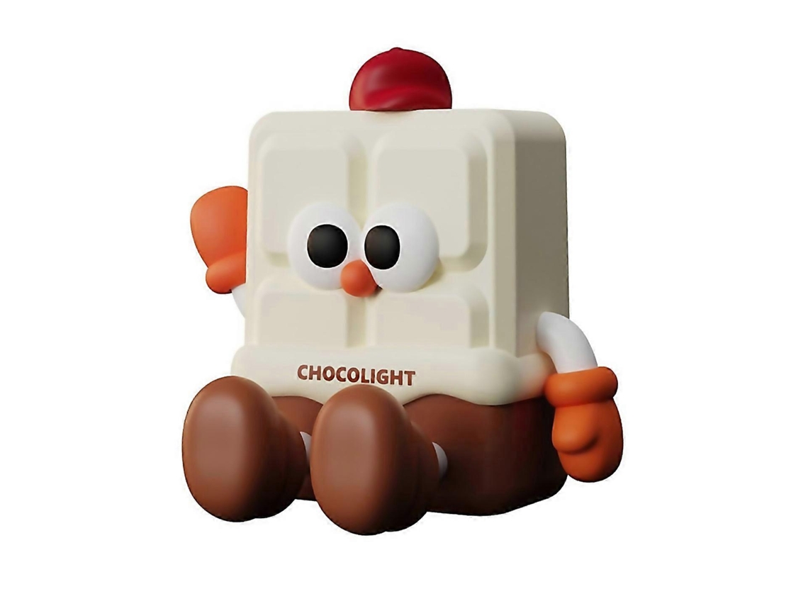Luz nocturna recargable Rosewell Cute color chocolate con LED