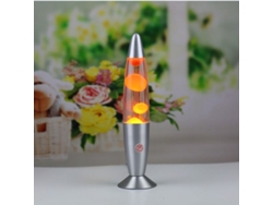 Lámpara de lava naranja futurista con interruptor
