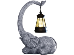 Linterna Solar Para Exteriores, Estatua De Elefante, Estatua De Jardín, Escultura Solar De Elefante, Escultura Para