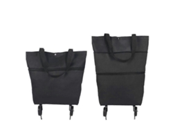 Cómodo carrito de supermercado con ruedas y bolsa térmica, bolsa de compras impermeable más grande GOKOCO