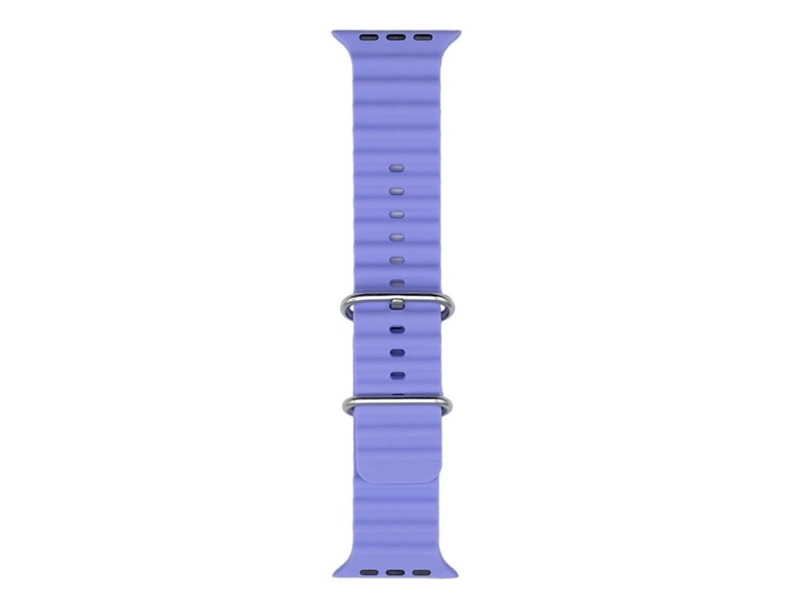 IWEAR S1 Correa de Silicona Suave con Ranuras de 20 mm para Apple Watch 49 mm / 45 mm / 44 mm / 42 mm Lila