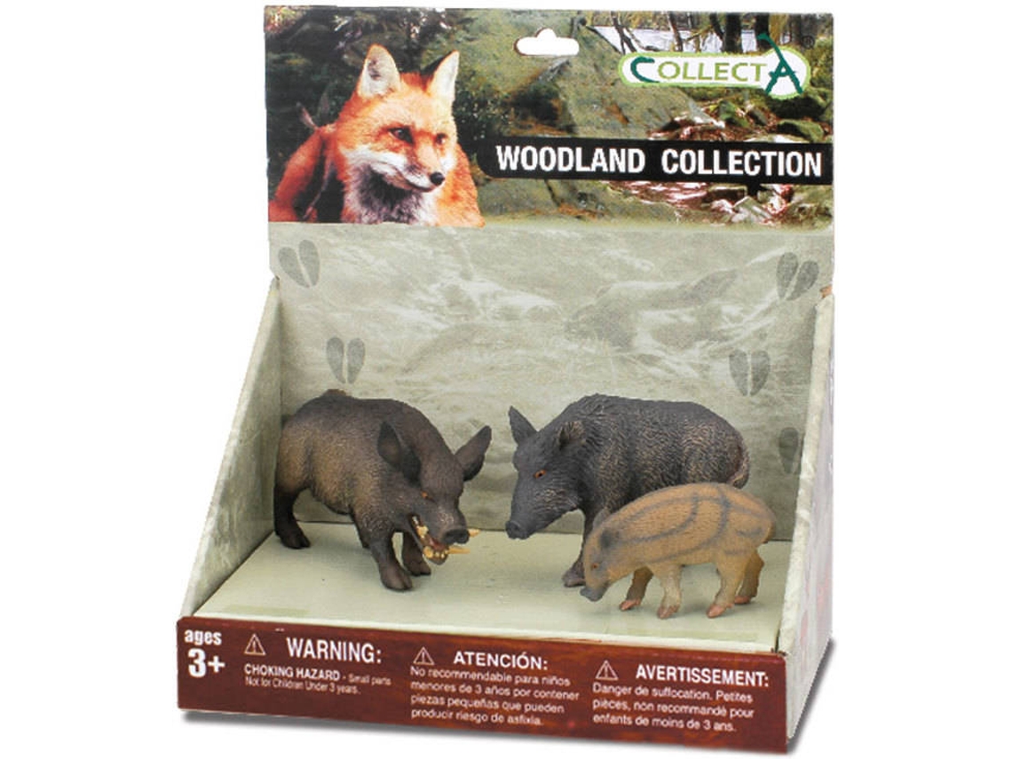 Figura de Jugar COLLECTA Set 3 Cerdos Salvajes (16 x 17,5 x 10 cm)
