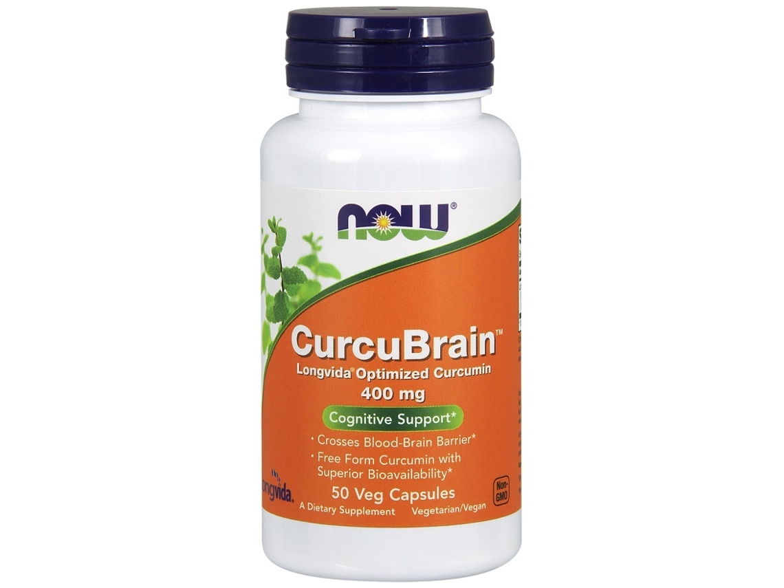 Curcubrain 400 Mg 50 Cápsulas Vegetales NOW FOODS
