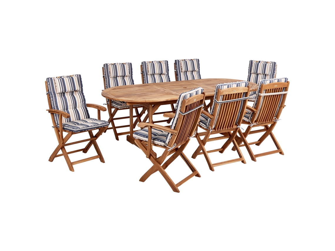 BELIANI Maui Ii Conjunto Relax en Madera de Acacia Multicolor 220X100X74