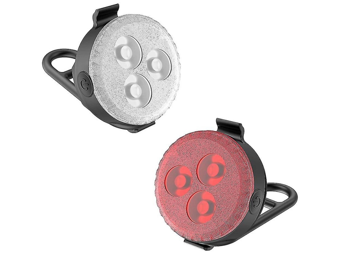 Juego de luces para bicicleta Yizhood de 4 modos, ligeras y duraderas, color negro