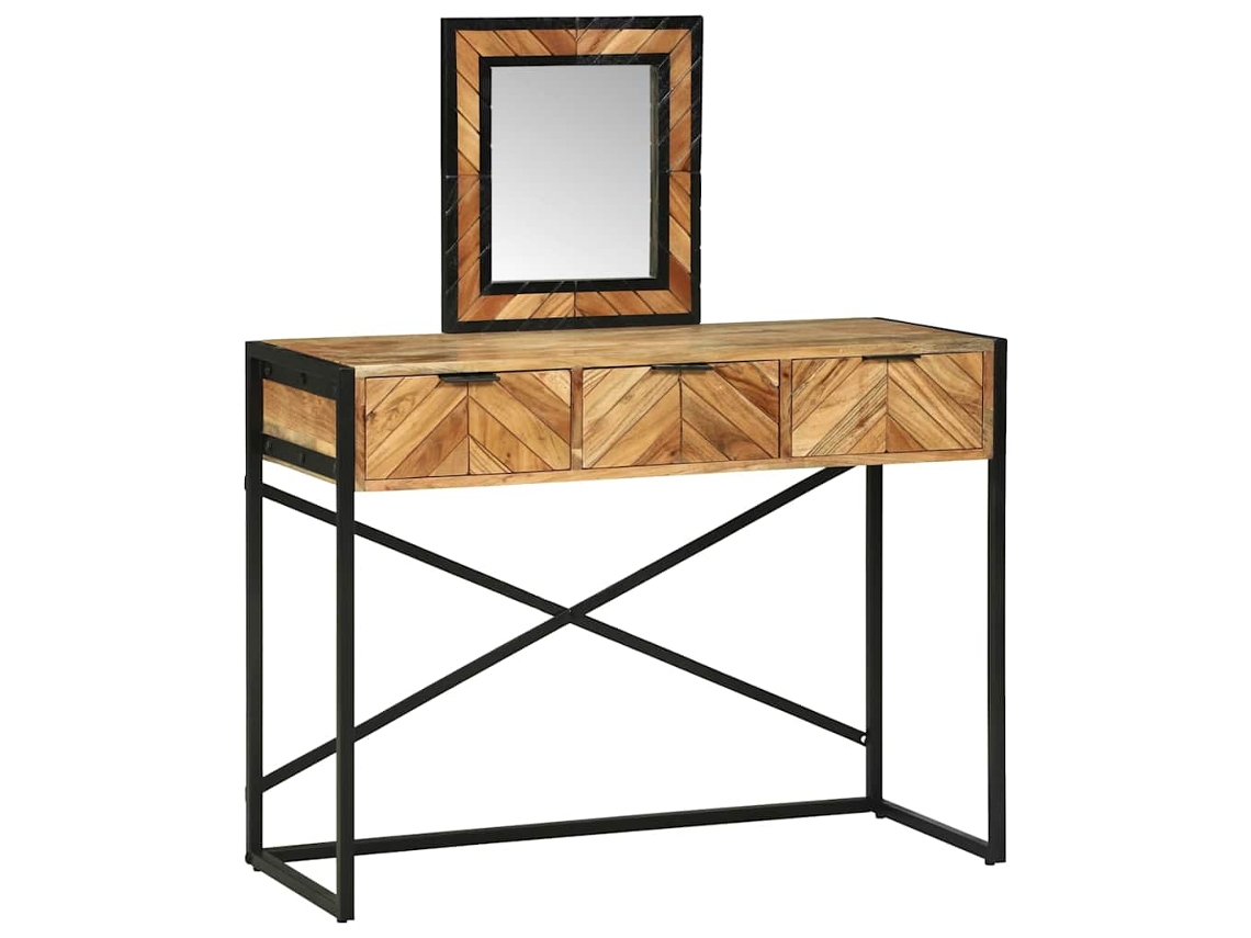 Tocador con cajón, marrón, 100 x 40 x 120 cm, HARLANV1
