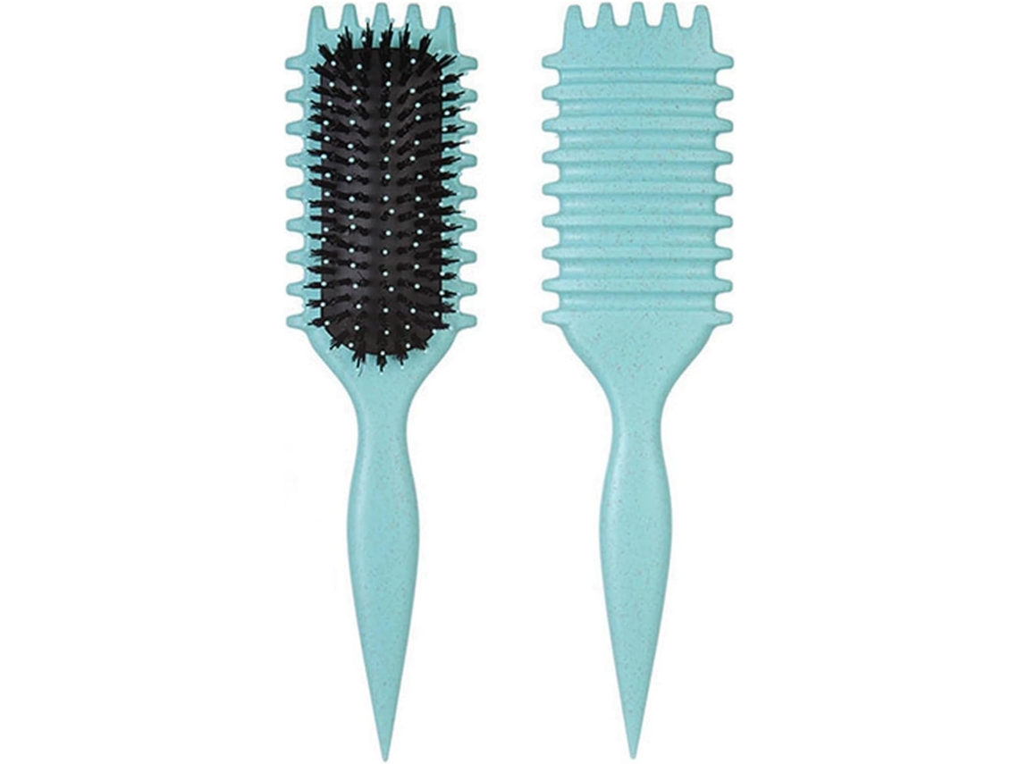 Cepillo De Cerdas Para Peinar Cabello Rizado, Verde