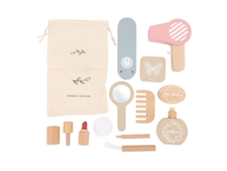 Conjunto De Juguetes De Maquillaje De Madera 13 Piezas, Juego Educativo De Salón De Belleza Para Niñas