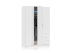 Armario Low Cost 3 puertas 3 cajones Blanco 121(armario)/35(cajón) x 180(armario)/13(cajón) x 52 (armario) / 45 (cajón) cm