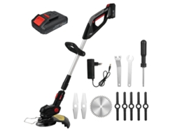 Cortacésped eléctrico inalámbrico con 3 cuchillas y longitud ajustable para un corte preciso.
