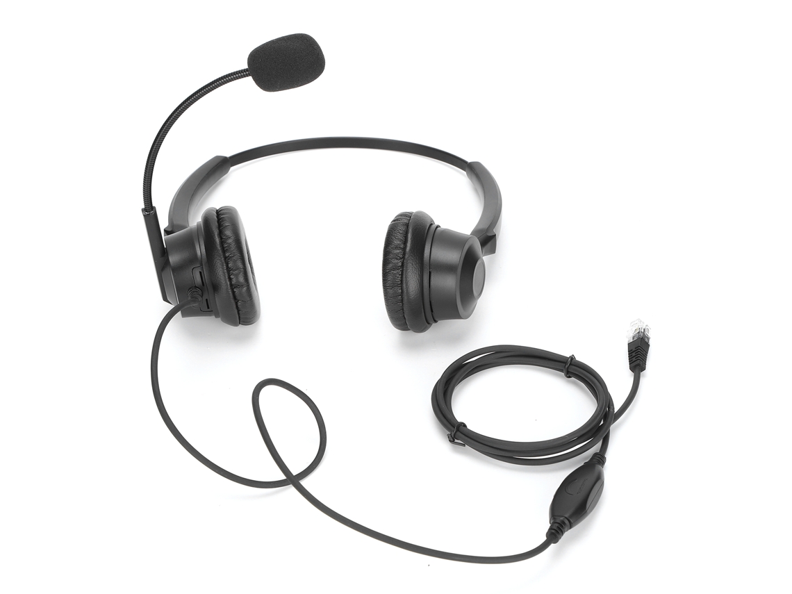 Auriculares Binaurales Para Teléfono Con Micrófono Con Cancelación De Ruido Y Control De Volumen