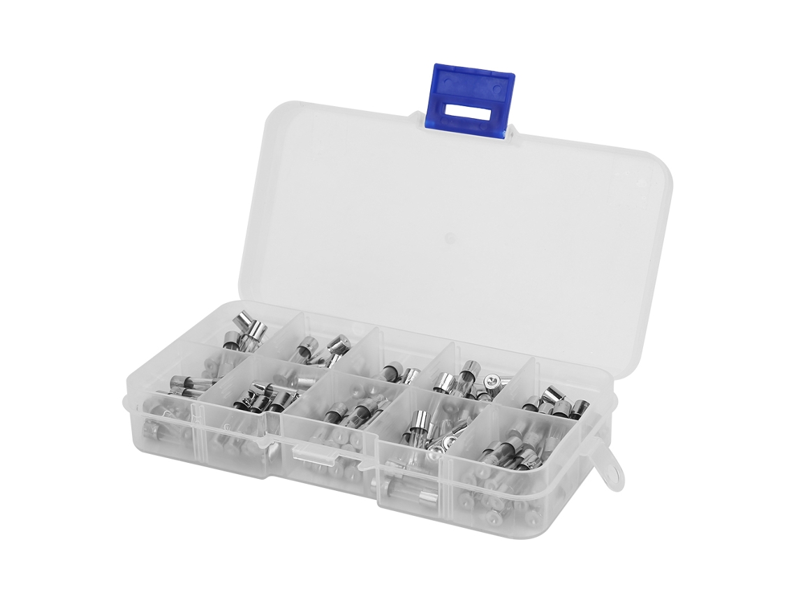 Kit De 100 Fusibles De Vidrio Tubo 5*20mm 0.2a-20a Universal 0-250v Accesorios