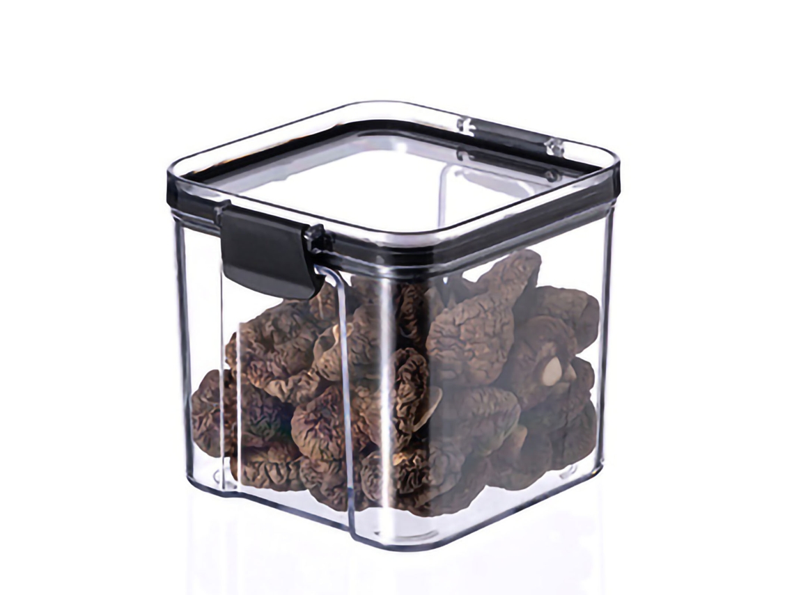 Recipiente Hermético De Silicona Pet Transparente Para Almacenar Cereales, Aperitivos, Té Y Frutos Secos, 700 Ml.