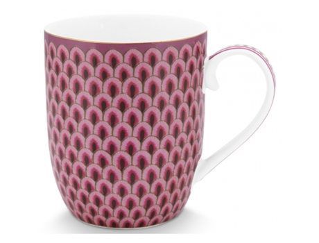 Taza Flower Festival Scallop PIP STUDIO Pequeña Rosa Oscuro 145 ml